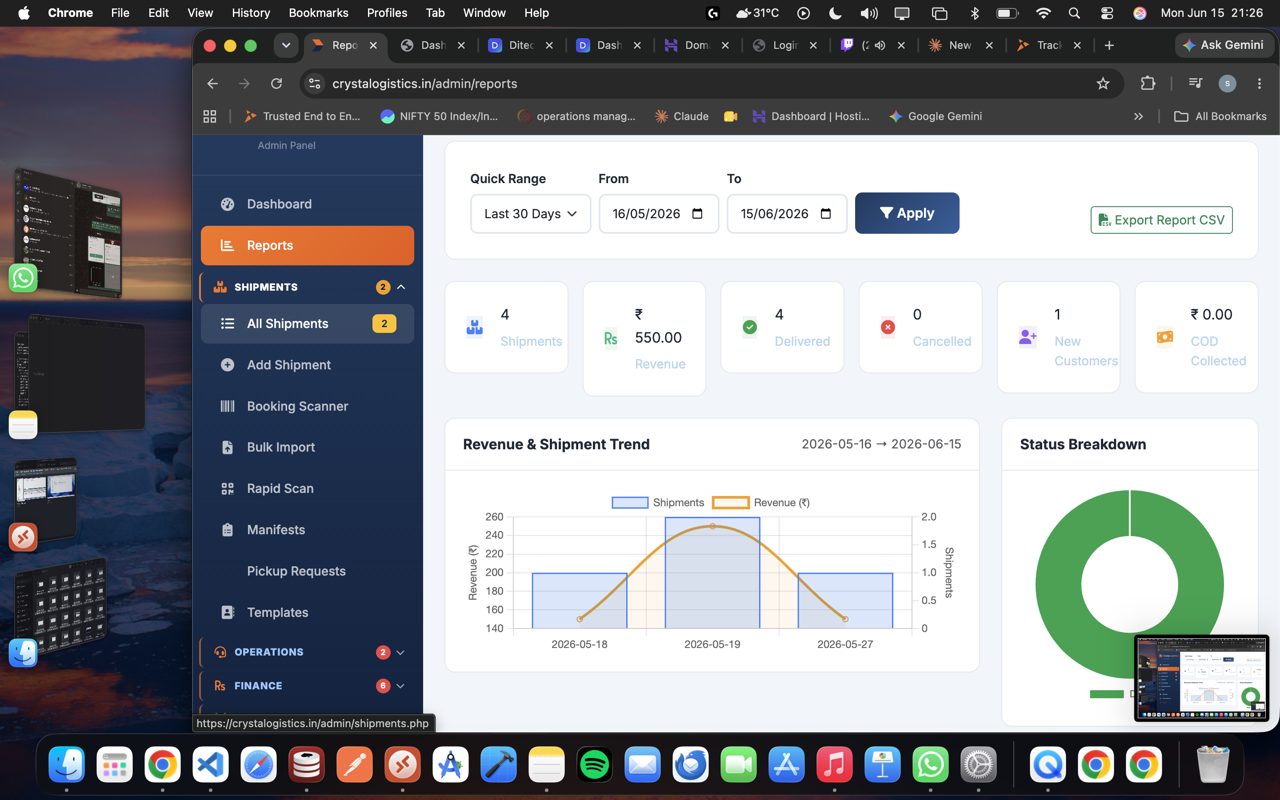 CrystaLogistics admin