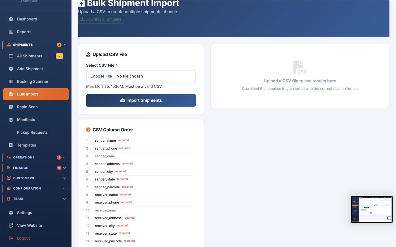 CrystaLogistics admin